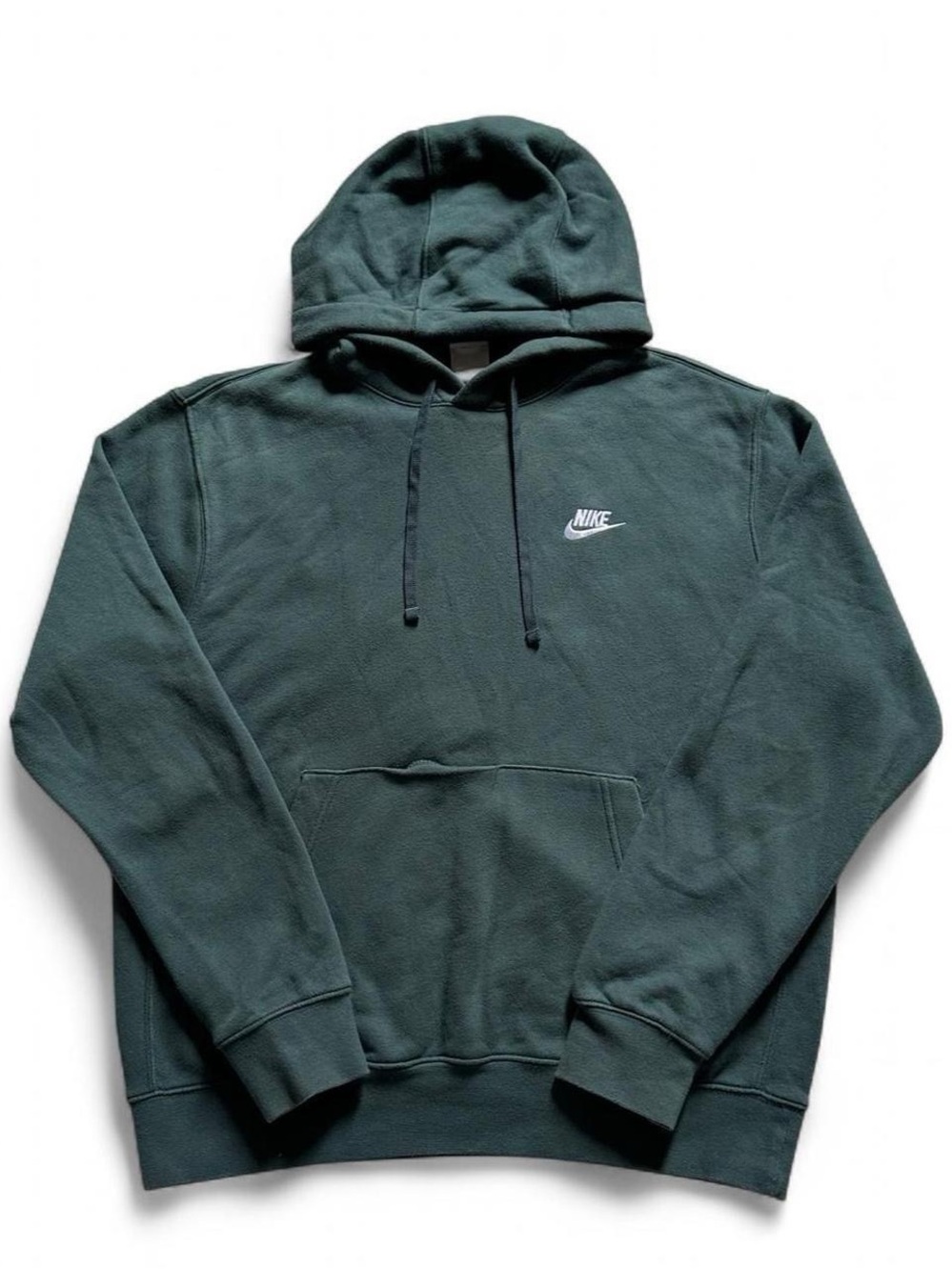 Nike Forest Green Pullover Hoodie with White Logo
